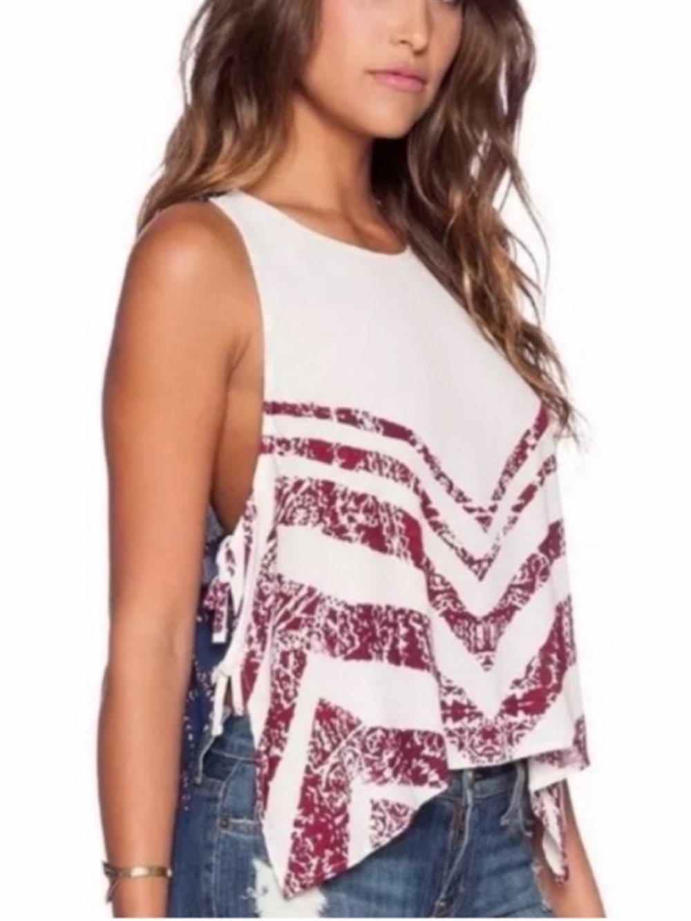 Free People Touch of Love Side-Tie Tank